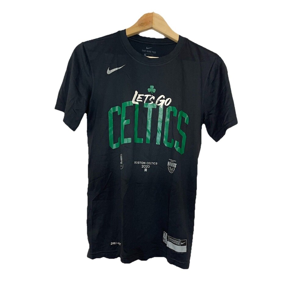 The Nike Tee Athletic Cut Women's Small Black Boston Celtics Tshirt Logo